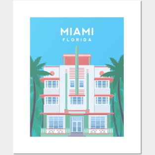 Miami, Florida - Art Deco Posters and Art